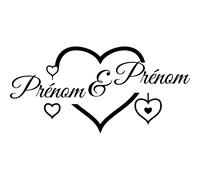 Sticker Personnalisé Prénoms Grand Coeur