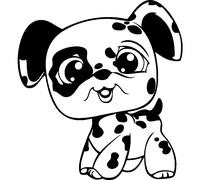 Sticker Petit dalmatien heureux