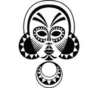 Sticker Petit masque africain