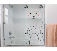 Sticker Petit Ours à la Porte - Nombreuses tailles et couleurs disponibles