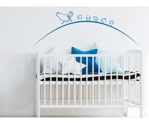 Sticker Petite Famille Poule - Nombreuses tailles et couleurs disponibles