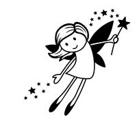 Sticker Petite fée aux pouvoirs magiques