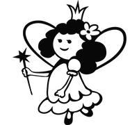 Sticker petite fille fée
