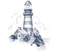 Sticker phare bord de mer