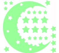 Sticker Phosphorescent Ciel étoilés et lune