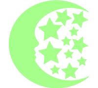 Sticker phosphorescent la lune et les étoiles 2