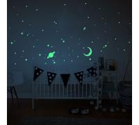 Sticker phosphorescent lune, planète et les étoiles