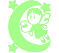 Sticker phosphorescent petite fée et lune