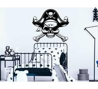 Sticker Pirate Tête de mort - Nombreuses tailles et couleurs disponibles