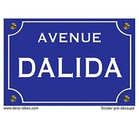 Sticker Plaque de Rue, DALIDA - Dimensions : 10 cm x 7 cm - Fabrication 100% Française