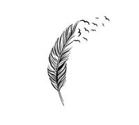 Sticker plume envol oiseau