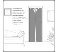 Sticker Porte 3D 77x200 cm - Relief Autocollant Porte Auto-Adhésif Amovible et Imperméable, Décoration Murale Rétro DIY sticker pour Salon, Chambre, Cuisine, Salle de Bain