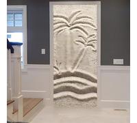 Sticker Porte 3D 85x215 cm - Pont de Brooklyn Autocollant Porte Auto-Adhésif Amovible et Imperméable, Décoration Murale Plage et bord de mer DIY Sticker Pour Salon, Chambre, Cuisine, Salle de Bain