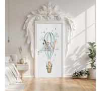 Sticker Porte Animaux Dessin Animé, Autocollant Stickers Porte Enfant Safari Mignon, Papier Peint Porte Amovible PVC Auto-adhésif Chambre Salon Salle de Bain Décor 73 x 207 cm