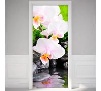 Sticker porte bouquet d'orchidées sur branche