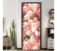Sticker Porte Chambre Adulte Animaux Animaux De Dessin Animé Auto-Adhésif Autocollants De Décoration Pour Porte,Pvc Poster Mural,Stickers Muraux Imperméable Pour Salle De Bain