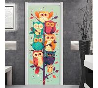 Sticker Porte Chambre Adulte Animaux Mignons Auto-Adhésif Autocollants De Décoration Pour Porte,Pvc Poster Mural,Stickers Muraux Imperméable Pour Salle De Bain