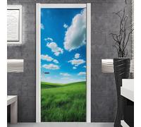 Sticker Porte Chambre Adulte Bleu Auto-Adhésif Autocollants De Décoration Pour Porte,Pvc Poster Mural,Stickers Muraux Imperméable Pour Salle De Bain