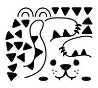 Sticker porte chat heureux