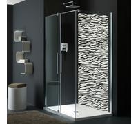 Sticker porte de douche Motif peau de tigre