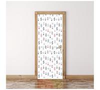 Sticker Porte Effet 3D - Autocollant De Porte Trompe L'Œil - 77X200Cm - Éléments Nautiques Rouges, Blancs Et Bleus Mural Papier Peint - Amovible Muraux Stickers -Chambre Salon Cuisine Poster Décora
