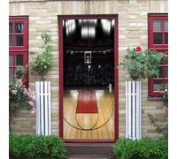 Sticker Porte Effet 3D - Autocollant De Porte Trompe L'Œil - 77X200Cm - Scène De Stade De Basket-Ball Mural Papier Peint - Amovible Muraux Stickers -Chambre Salon Cuisine Poster Décoration