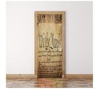 Sticker Porte Effet 3D - Autocollant De Porte Trompe L'Œil - 77X200Cm - Texte Américain Mural Papier Peint - Amovible Muraux Stickers -Chambre Salon Cuisine Poster Décoration