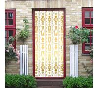 Sticker Porte Effet 3D - Autocollant De Porte Trompe L'Œil - 90X200Cm - Motif Géométrique Doré Brillant Mural Papier Peint - Amovible Muraux Stickers -Chambre Salon Cuisine Poster Décoration