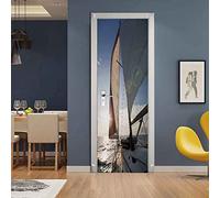 Sticker Porte Effet 3D Paysage De Voile Océanique 80 X 200 Cm - Autocollant Porte Trompe L'Œil - Poster De Porte - Stickers Muraux Salon Porte, Cuisine, Chambre, Salle De Bain - Sticker Mural Papier