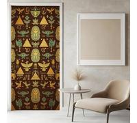 Sticker Porte Egypte Papier Peint, Thème de L'egypte Ancienne Autocollant Poster Auto-Adhésif, Chambre Salon Salle de Bain Affiche Art Décor Mural 3D Stickers Porte 86 x 200 cm w.7735