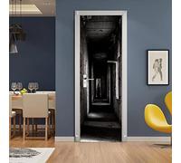 Sticker Porte Horreur & couloir Papier Peint pour Porte Stickers Trompe Loeil Papier Peint 3d Trompe L'oeil Poster de Porte L77 x H200cm