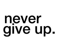 Sticker porte Never give up II