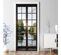 Sticker Porte Paysage Autocollant de Porte 3D Fenêtre Vitrée Papier Peint Trompe l'Oeil Stickers Poster Muraux de Décoration pour Mural Salon Chambre 80x200 cm a/102