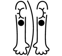 Sticker porte petit monstre souriant