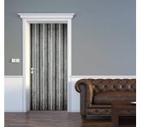 Sticker Porte Planche de Bois Gris Autocollant de Porte 3D Campagne Papier Peint Trompe l'Oeil Stickers Poster Muraux de Décoration pour Mural Salon Chambre 95x200 cm a/1653