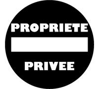 Sticker porte Propriété privée