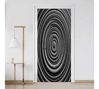 Sticker Porte Spirale Illusion D'optique Effet 3D Vinyle Auto-adhésif Imperméable Amovible Papier Peint Porte Vortex Psychédélique 93x205 cm pour Salon Chambre Salle de BainFO243v