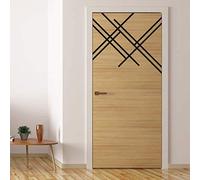 Sticker Porte - Sticker Mural - Retro - 73 Cm de Largeur - Couleur Noir - Autocollant Porte - Décoration Adhésive - Finition Brillant