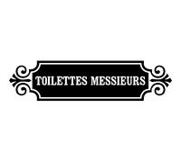 Sticker porte toilette Messieurs