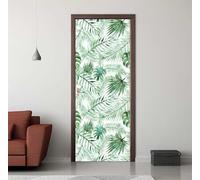 Sticker Porte Trompe l'oeil Effect 77X200cm 3D Papier Peint pour Porte Intérieures Plantes Frais Poster Portes PVC Autocollant Mural Décoration Amovible Imperméable Stickers Muraux Art -DS2937