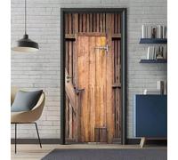 Sticker Porte Trompe l'oeil Effect 90X200cm 3D Papier Peint pour Porte Intérieures Retro Door Poster Portes Auto-adhésif PVC Autocollant Mural Décoration Amovible Imperméable Stickers Muraux -DS2390