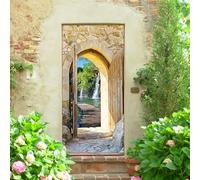 Sticker Porte Trompe L'Oeil Effect Papier Peint 3D Pour Porte Intérieure Bureau Chambre À Coucher Salon Salle De La Porte Avant Bâtiment Écologique De Style Européen 77 X 200 Cm - Photos D -5H5Z5R1O7J