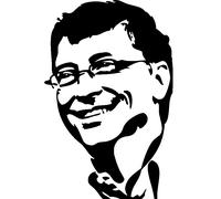 Sticker Portrait Bill Gates