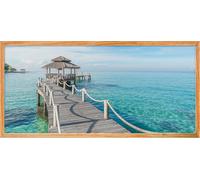 Sticker poster Chalet au bord de la mer