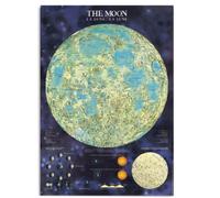 Sticker Postercarte de la Lune phosphorescent H68 x L48 cm