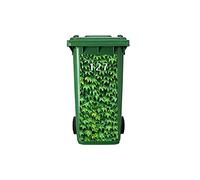 Sticker Poubelle Extérieure Lierre - Personnalisable Avec le Numéro de Maison - Autocollant Décoration Face Avant Poubelles Extérieures - Format : 43 x 88 cm