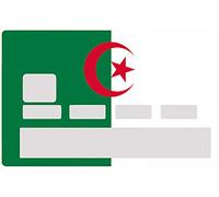 Sticker pour Carte bancaire, drapeau ALGERIE - Différenciez et décorez votre carte bancaire, votre carte de tickets resto... suivant vos envies ou passions !!
