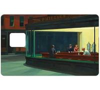 Sticker pour carte bancaire format US EDWARD HOPPER Nighthawks, Dicernez votre carte bleue, Sticker CB 100% Made in France