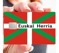 Sticker pour carte bancaire, format US, Euskal Herria, le pays Basque - Différenciez et décorez votre carte bancaire suivant vos envies!!