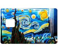 Sticker pour carte bancaire format US La Nuit imbriquée Van Gogh, Dicernez votre carte bancaire, 100% Made in France